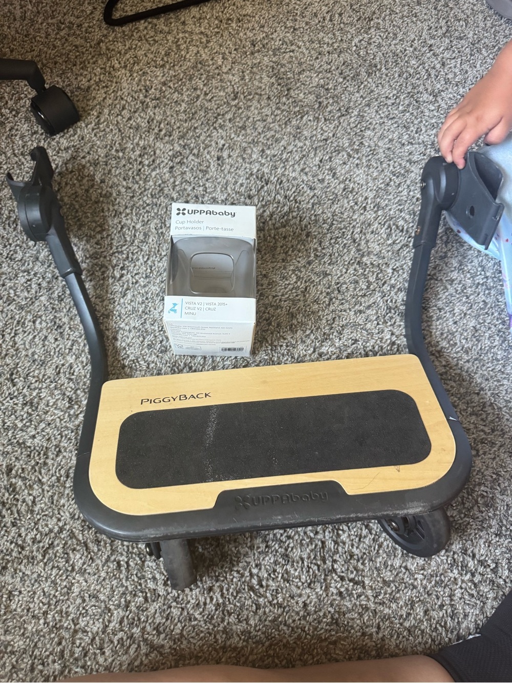 UPPAbaby PiggyBack Ride-Along Board in Natural & Black - Picture 2 of 2